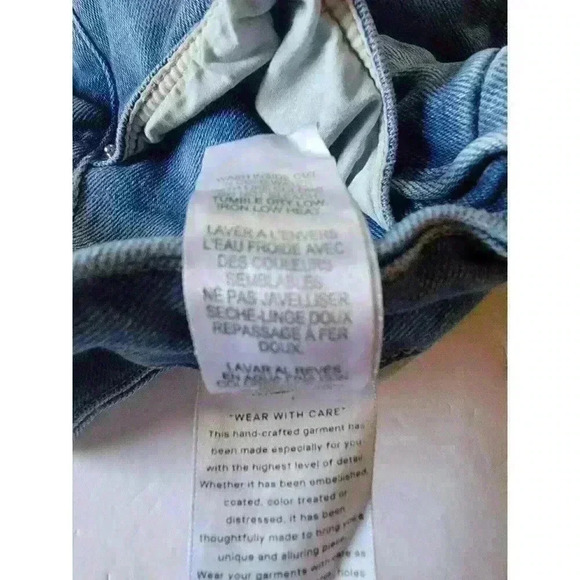 Good American High Rise Jeans Good Waist Distressed Indigo #GW731T Size 15/26 - Picture 13 of 16